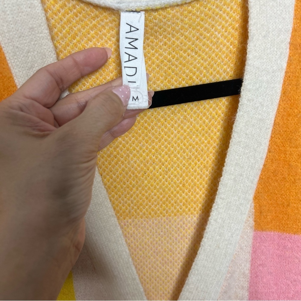 Amadi Colorblock Cardigan | Size M | Longline Knit | Cozy Statement Piece - Picture 4 of 8
